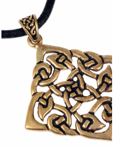 Keltische ruit hanger type Charm Karo, in brons 2