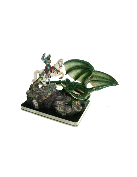 Figur Sankt Georg og dragen (25x17x25...