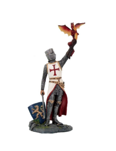 Miniatur-Templerritter mit Drache (22 cm)