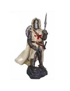 Caballero templario en miniatura con lanza (22 cm.)