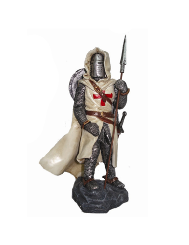 Caballero templario en miniatura con lanza (22 cm.)