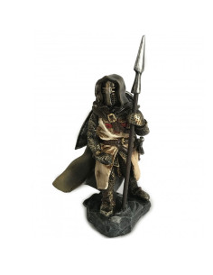 Caballero templario en miniatura con lanza, 22 cm.