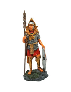 Miniature romersk ridder med ørnebanner og skjold (22 cm.)