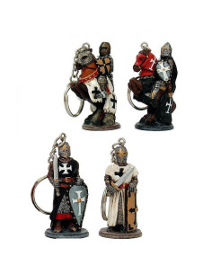 Set de 4 llaveros caballeros Órdenes Templarias (6 cm.)