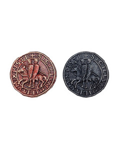 Sæt med 12 magneter med Knights Templar segl