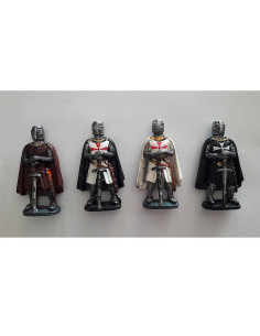 Sæt med 12 magneter med Knights Templar (7 cm.)