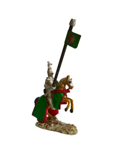 Miniatur mittelalterlicher Ritter mit Adlerbanner (12 cm).
