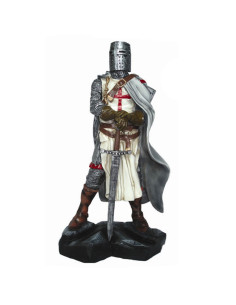 Mittelalterlicher Templer-Miniaturritter mit Schwert (35...