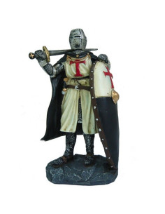Miniatura de caballero templario espada y escudo (12 cm.)