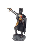 Miniature middelalderridder med Rampant Lion tunika (12 cm.)