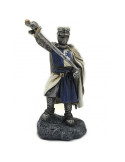 Caballero medieval en miniatura con túnica León Rampante (12 cm.)