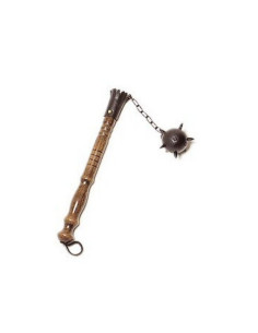 Mittelalterlicher Streitkolben, 1 Kopf, holzfarben (46 cm).