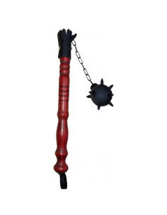 Maza medieval 1 cabeza, color rojo (46 cm.)