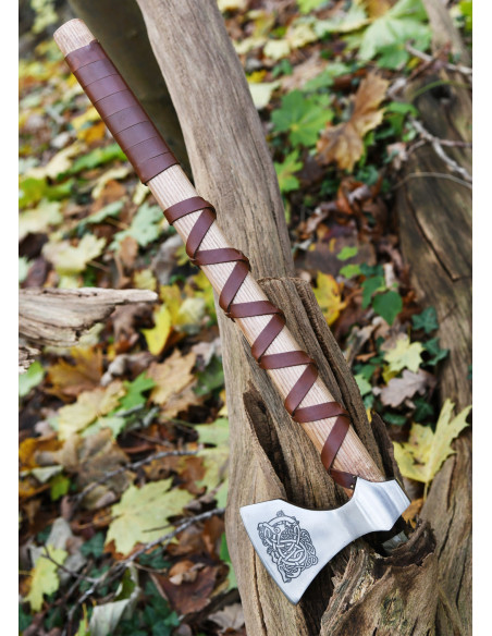 Norwegische Stahlgussaxt mit Gravuren...