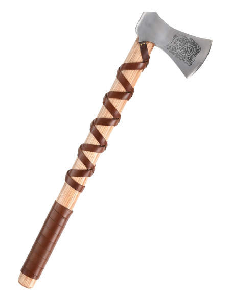 Norsk støbt ståløkse med graveringer...