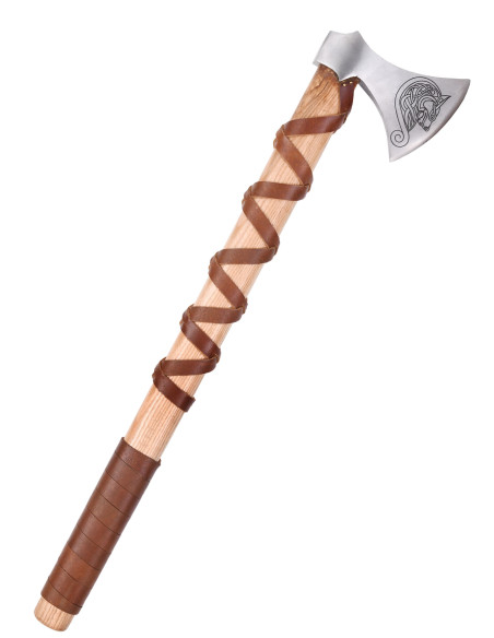 Norwegische Stahlgussaxt mit Gravuren...