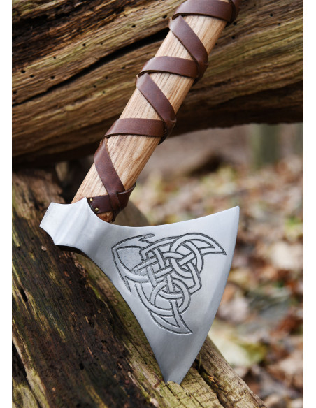 Norwegische Stahlgussaxt mit Gravuren...