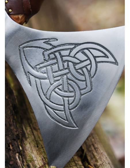 Norwegische Stahlgussaxt mit Gravuren...