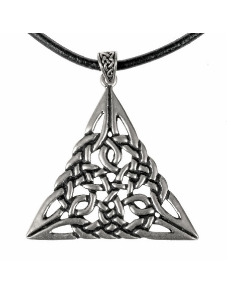 Celtic Knot Triangle Amulet Pendant