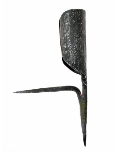 Mittelalterlicher Leuchter aus Schmiedeeisen, 1 Kerze