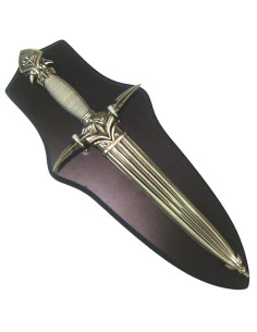 Fantasie decoratieve dolk met steun (43 cm.)