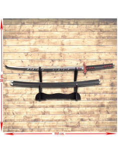 Pak Katana fire Tanjiro Kamado Demon Slayer med støtte 2