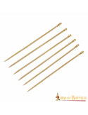Set mit 6 mittelalterlichen Nadeln aus massivem Messing (5,9 cm.)