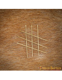 Set mit 6 mittelalterlichen Nadeln aus massivem Messing (5,9 cm.)