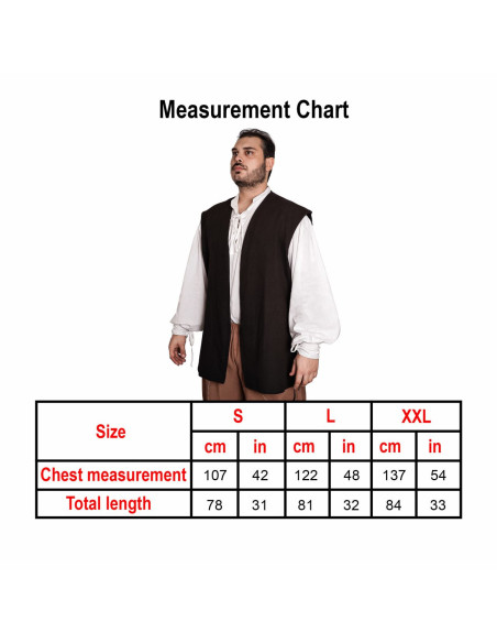 Sea Hunters Pirate Vest - Sort