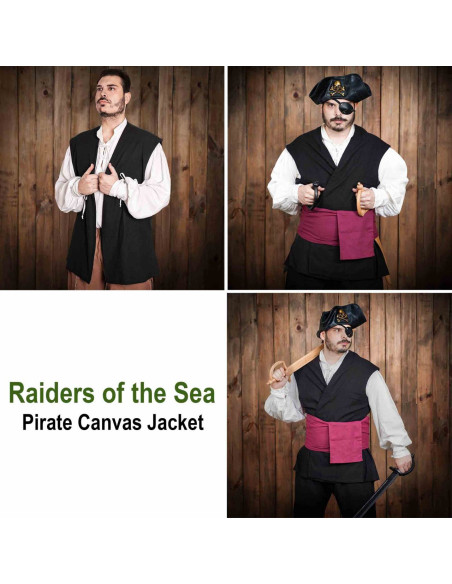 Sea Hunters Pirate Vest - Sort