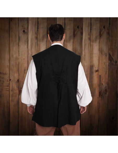 Sea Hunters Pirate Vest - Sort