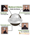 Casco medieval Kettle inglés de Infantería
