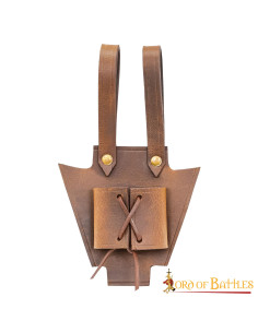Tahalí medieval marrón para colgar espada (13x13,5 cm.)