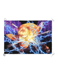 Banner-Flag Demon Slayer af Zenitsu Agatsuma (70x100 cm.)
