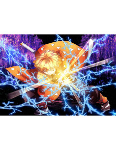 Banner-Flag Demon Slayer af Zenitsu Agatsuma (70x100 cm.) 2