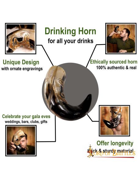 Cuerno medieval cara tribal para...