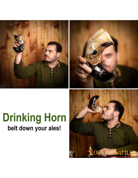 Mittelalterliches Stammesgesichtshorn...