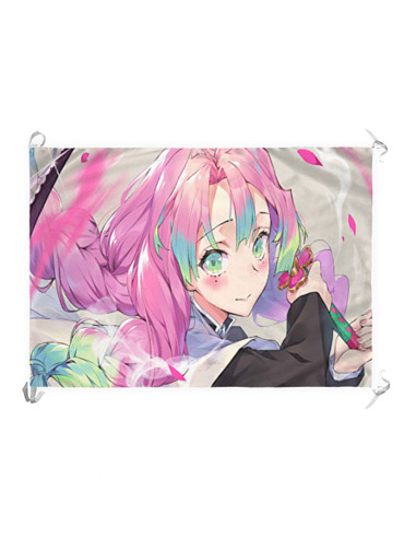 Banner-flag Mitsuri Kanroji Kimetsu No Yaiba (70x100 cm.)
 Materiale-Satin