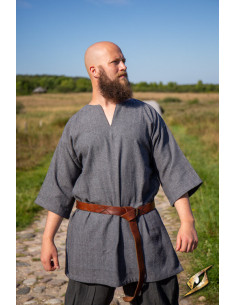Nordische Wikinger-Arvid-Tunika in Grau
