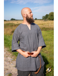 Nordische Wikinger-Arvid-Tunika in Grau 2