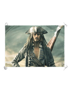 Banner-Piratenflagge Jack Sparrow in Fluch der Karibik...