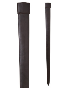Simpele leren schede voor anderhalf handzwaard (91 cm.)