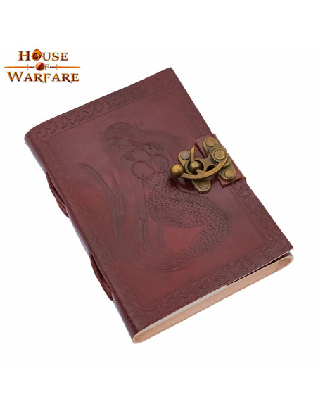 Havfruedagbog i håndlavet læder...