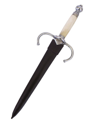 Daga renacentista Acompañante de Rapiera, con vaina (44 cm.)