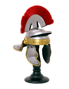 Miniatura casco de centurión Romano con penacho (20 cm.)