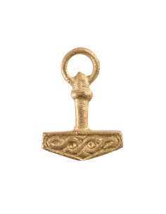 Viking hanger Hamer van Thor, messing (3 cm.)