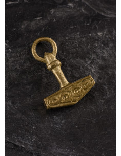 Viking hanger Hamer van Thor, messing (3 cm.) 2