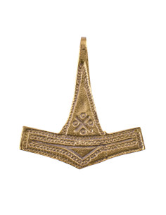 Colgante vikingo Martillo de Thor, latón (3 cm.)