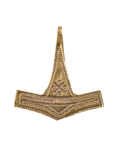 Vikingevedhæng Hammer of Thor, messing (3 cm.)