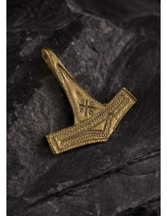 Viking hanger Hamer van Thor, messing (3 cm.) 2